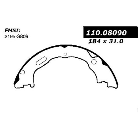 Centric Parts Centric Brake Shoes, 111.08090 111.08090